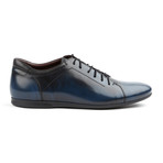 Genuine Grain Leather Dress Shoe // Dark Blue (Euro: 43)