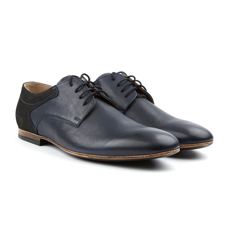 Genuine Grain Leather Oxford // Dark Blue + Black (Euro: 39)