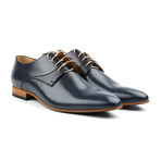 Genuine Grain Leather Derby // Dark Blue (Euro: 41)