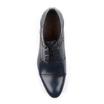 Domeno // Genuine Grain Leather Oxford // Dark Blue  (Euro: 43)