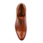 Genuine Grain Leather Shoe // Brown