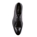 Domeno // Genuine Grain Leather Derby // Black  (Euro: 44)