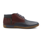 Genuine Grain Leather Shoe // Navy + Maroon (Euro: 39)