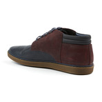 Genuine Grain Leather Shoe // Navy + Maroon (Euro: 40)