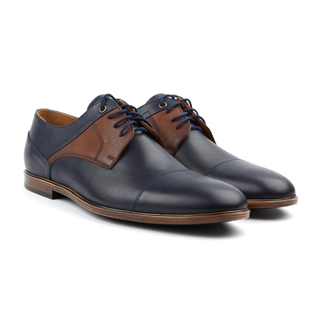 Genuine Grain Leather Oxford // Navy + Brown (Euro: 39)