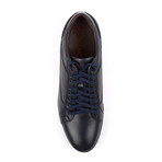 Genuine Grain Leather Shoe // Black + Maroon (Euro: 40)