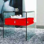 Bari Collection // Nightstand + End Table (High Gloss Black)