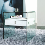 Bari Collection // Nightstand + End Table (High Gloss Black)