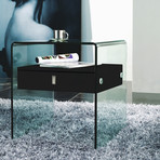 Bari Collection // Nightstand + End Table (High Gloss Black)