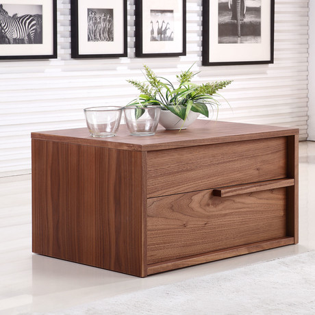 Dolce Collection // Nightstand + End Table // Walnut (Left Side)