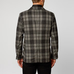 Plaid Wool Blazer // Grey Heather (XL)