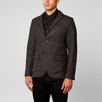 Houndstooth Blazer // Charcoal (XL)