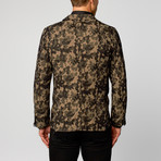 Jacquard Camouflage Blazer // Dark Taupe (S)