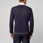 Contrast Seam Cardigan // Navy (S)