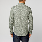 Paisley Flannel Long-Sleeve Shirt // Slate (S)