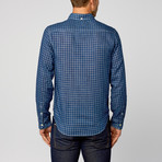 Double Faced Windowpane Shirt // Indigo (L)