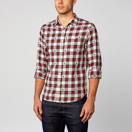 Jacquard Check Shirt // Red (S)