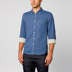 Double Faced Striped Shirt // Indigo (M)