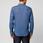 Double Faced Striped Shirt // Indigo (L)