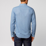 Double Faced Windowpane Shirt // Blue (L)