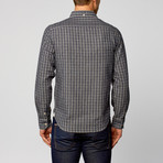 Windowpane Flannel Long-Sleeve Shirt // Navy (XL)