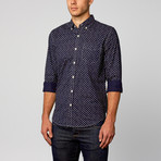 Ditsy Print Shirt // Indigo (S)