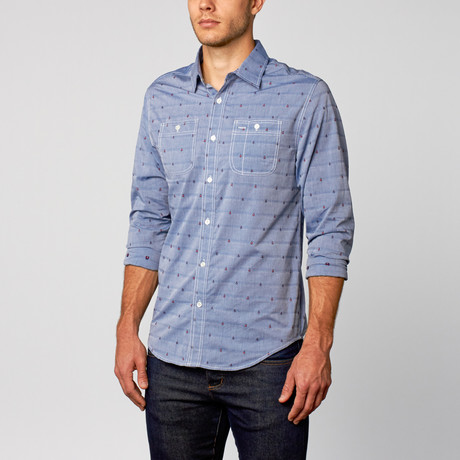 Anchor Jacquard Shirt // Chambray (S)