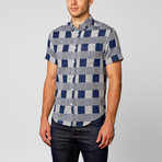 Patchwork Shirt // Navy (M)