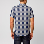 Patchwork Shirt // Navy (L)