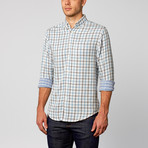 Double Faced Windowpane Shirt // Turquoise (S)