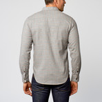 Windowpane Flannel Long-Sleeve Shirt // Heather Grey (S)