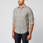 Windowpane Flannel Long-Sleeve Shirt // Heather Grey (M)