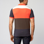 Color Blocking Polo // Orange (L)