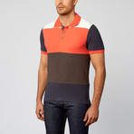 Color Blocking Polo // Orange (L)