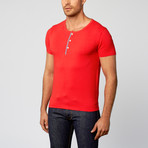 Henley Tee // Red Dot (L)