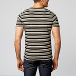 Heather Henley Tee // Charcoal Stripe (L)