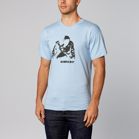 Knife Black T-Shirt // Light Blue (XS)