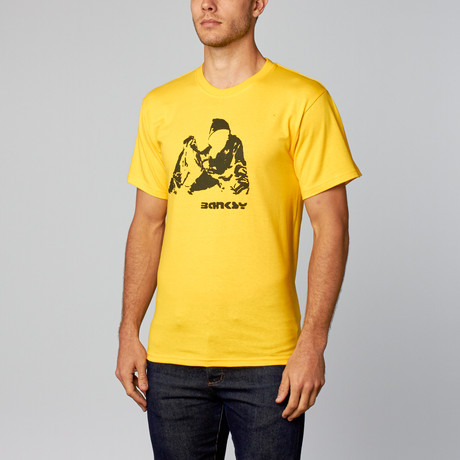 Knife Black T-Shirt // Yellow (XS)