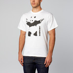 Panda With Guns T-Shirt // White (S)