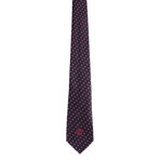 Adonis Silk Tie // Black + Red Dot