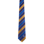 Evan Silk Tie // Pink + Navy Stripe