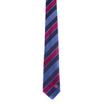 Silk Tie // Fuschia + Blue