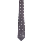 Silk Tie // Grey Medusa Pattern