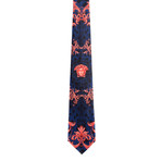 Silk Tie // Black + Navy + Crimson