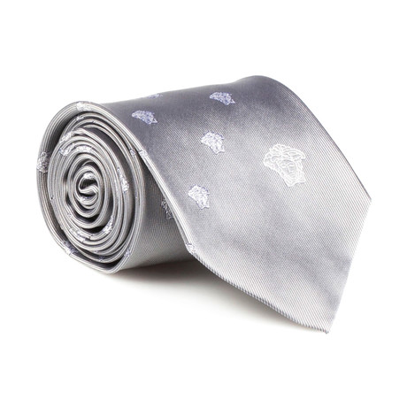 Silk Tie // Light Silver