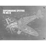 Supermarine Spitfire PR MK IX // Stainless Steel (White Ink)