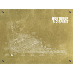Northrop B-2 Spirit // Brass (White Ink)