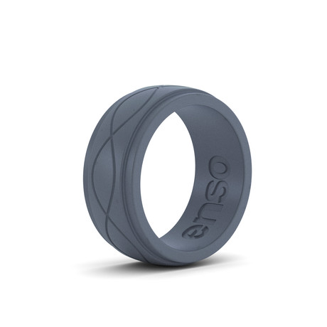 Infinity Silicone Ring // Slate (Size 8)