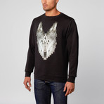 Wolf Crewneck Sweatshirt // Black (M)