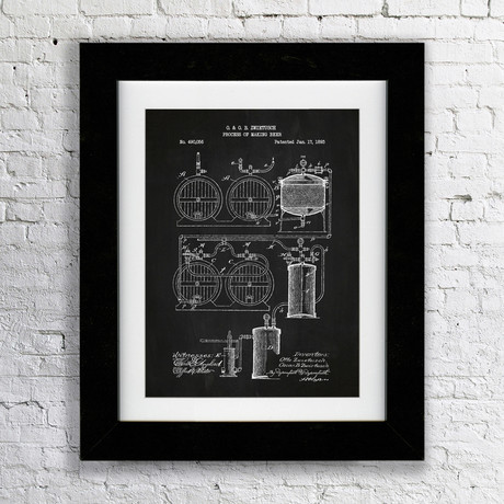 Process of Making Beer // Chalkboard (11"W x 17"H x 0.75"D // Matted)